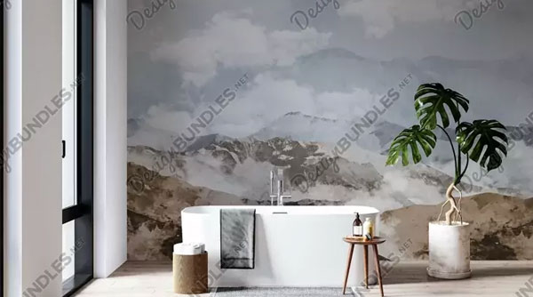 Bathroom Wall Mockup For Photoshop