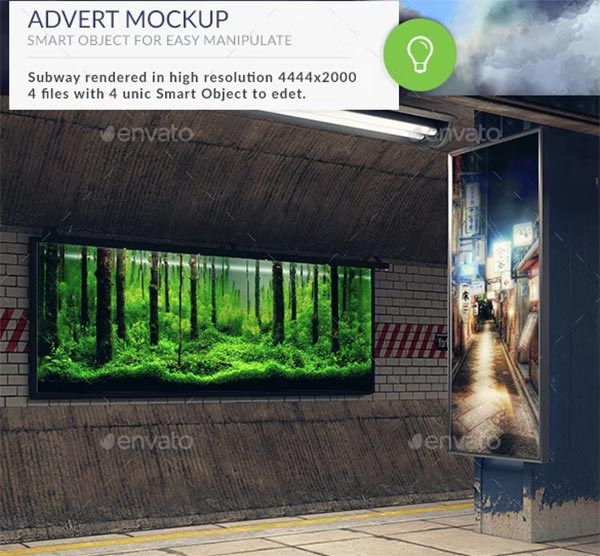 Subway Station Mockups Adverts