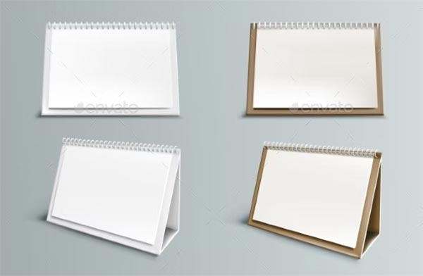 Calendar Mockup with Blank Pages