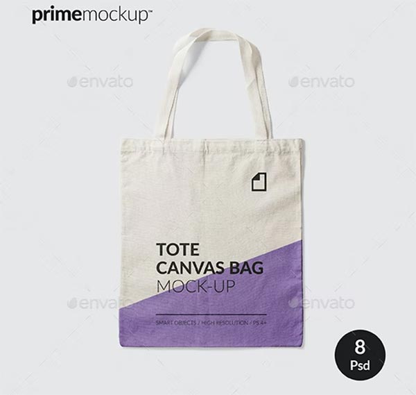 Canvas Tote Bag PSD Mock-Up
