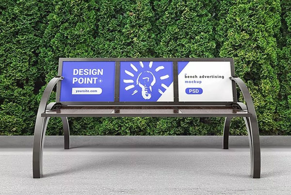 Bench Advertising Mockup