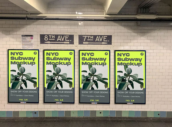 Subway Advertising Mockup