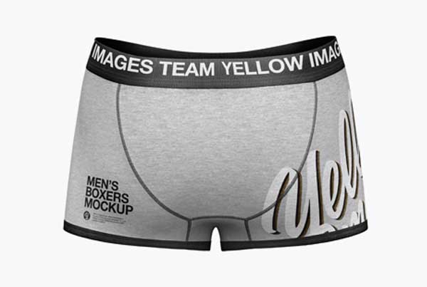 Men’s Boxer Briefs Mockup Back View