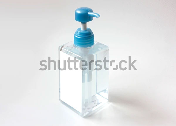 Clear Square Shape Bottle Mockup