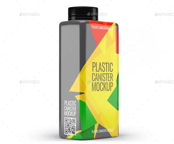 Best Square Plastic Bottle Mock-Up