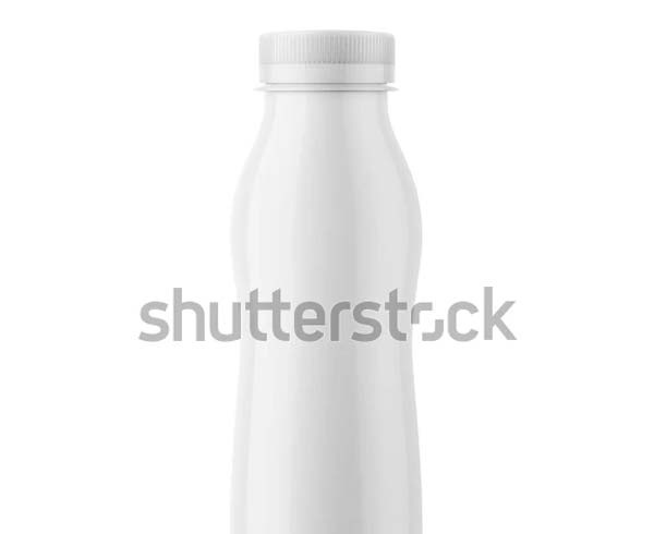 White Rounded Plastic Bottle Mockups