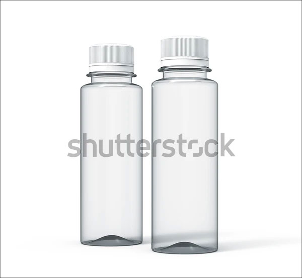 Rounded Plastic Bottle For Drink Mockups