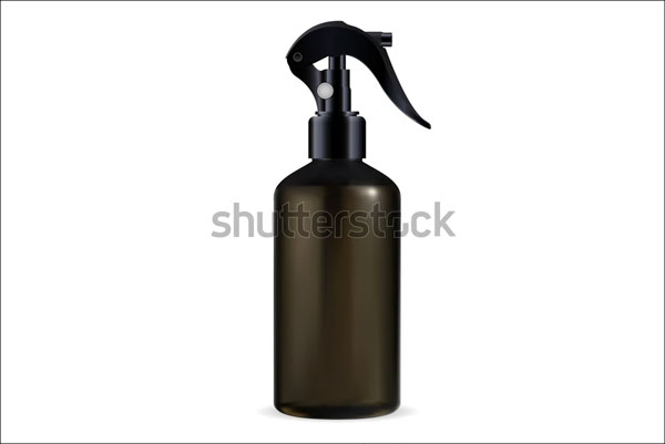 Pistol Spray Cosmetic Plastic Bottle Mockup