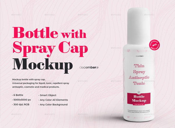 Mockups of Plastic Spray Bottle