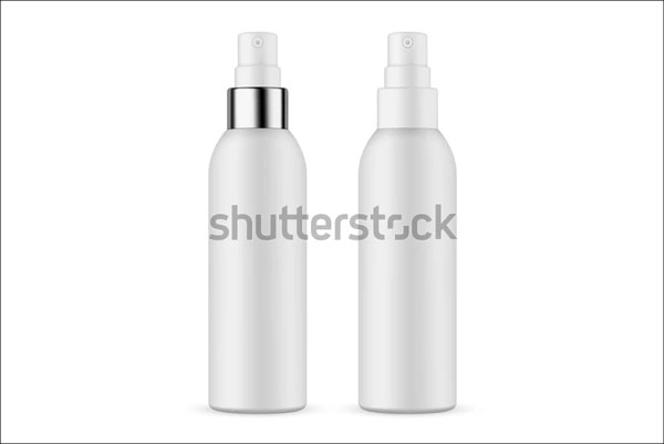 White Plastic Spray Bottle Mockups