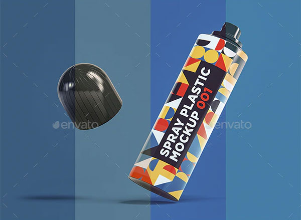 Spray Plastic Bottle Mockup Pack