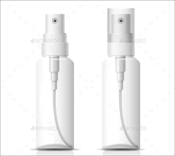 Cosmetic Spray Plastic Bottle Mockup