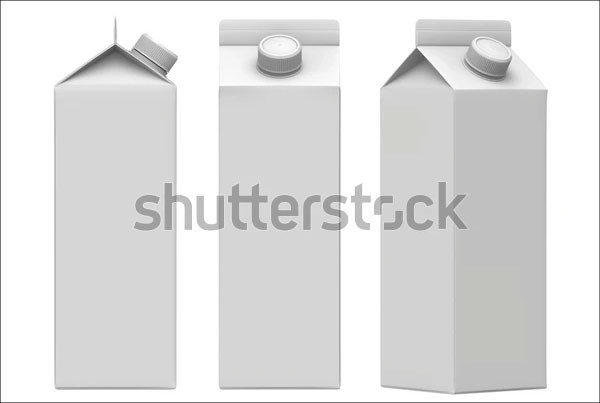 Milk Carton Box Mockup