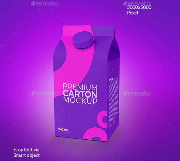 Premium Milk Carton Mockup