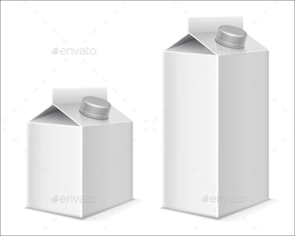 Paper Milk and Juice Product Carton Mockup Pack