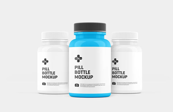 Simple Pill Bottle Mockup