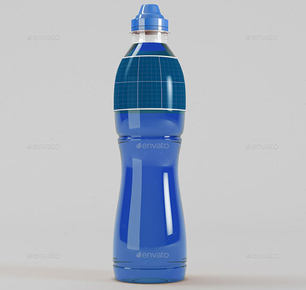 Energy Drink Plastic Bottles Mockup