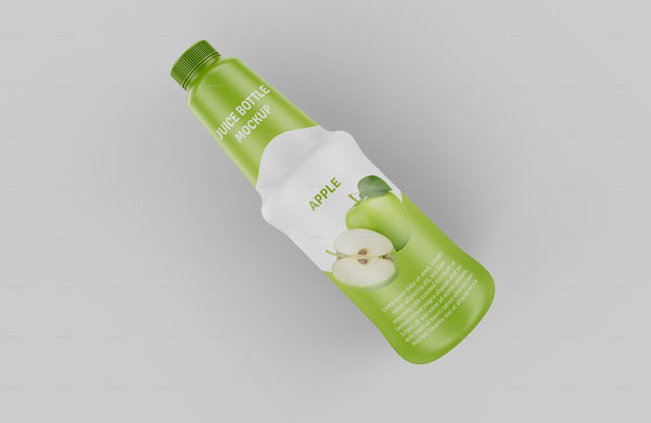 Juice Plastic Bottle Mockup