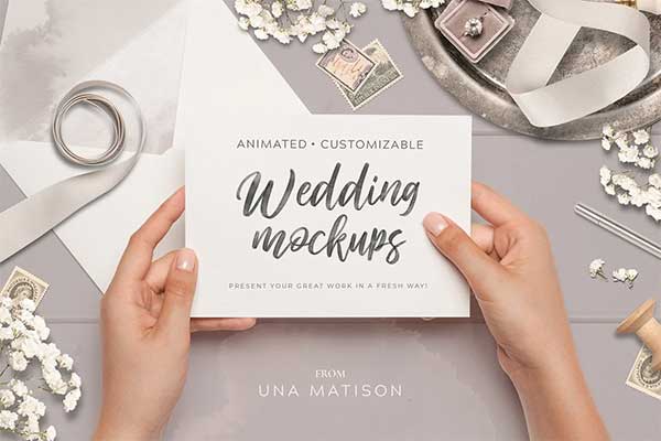 Animated Custom Wedding Mockup Template