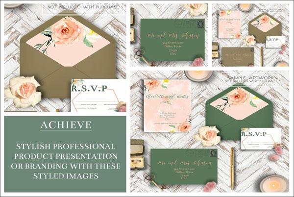 PSD Wedding Mockup Set Template