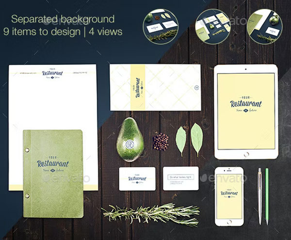 Sample Restaurant Identity Branding Mock-Up