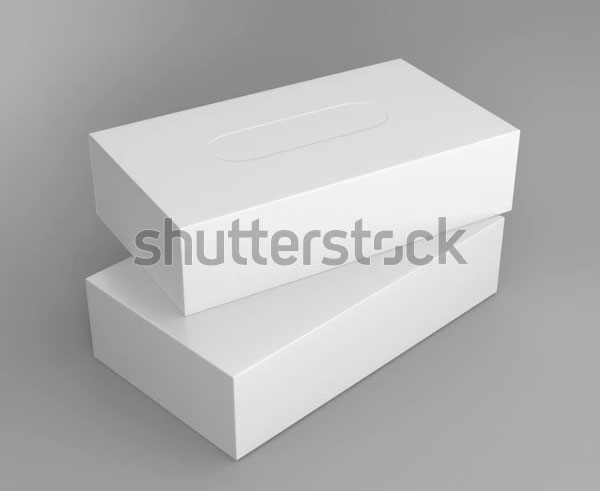 White Blank Ttissue Box Mockup