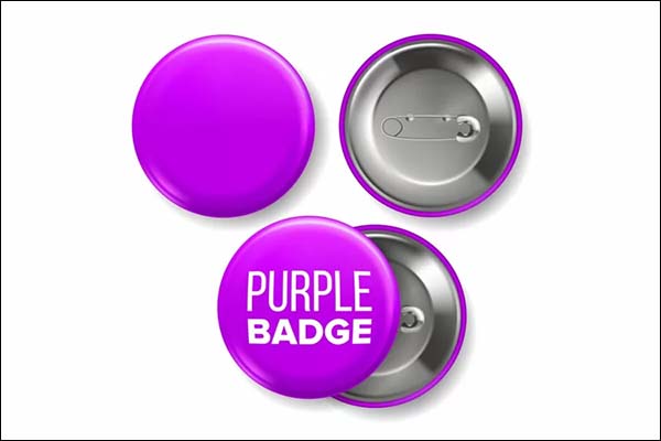 Circle Purple Pin Mockup