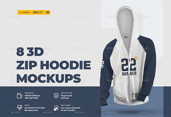 Zip Hoodie Mockups