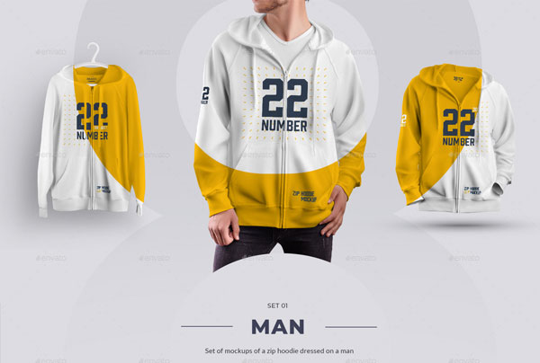 Zip Hoodie Mockup Design