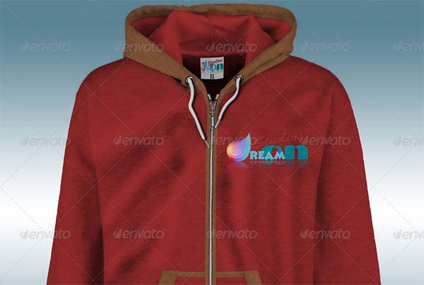 Complete Male Zip Hoodie Mock Up