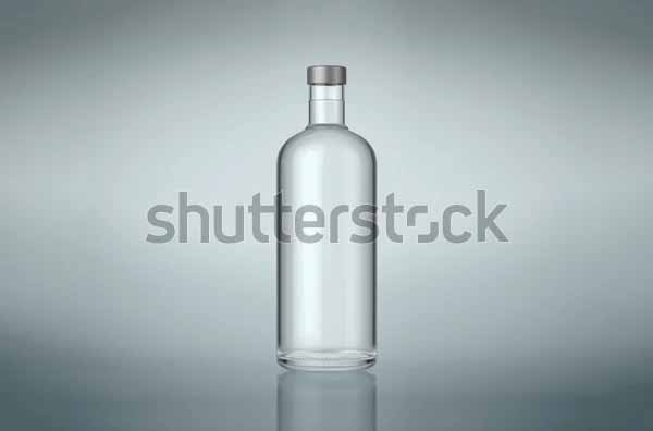 Clear Wine Glass Bottle Mockup