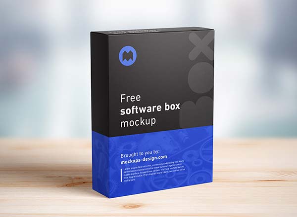 Free Software Box Mockup Template
