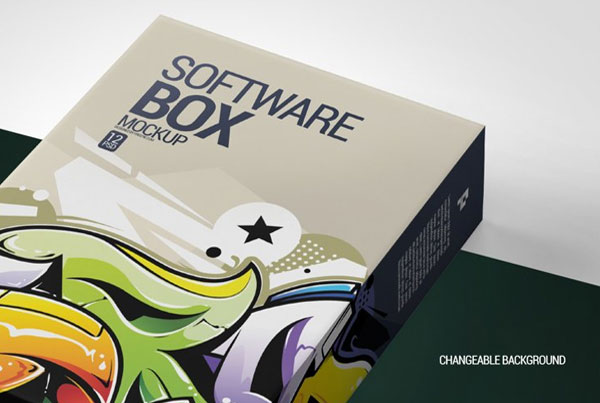 Sample Software Box Mockup Design