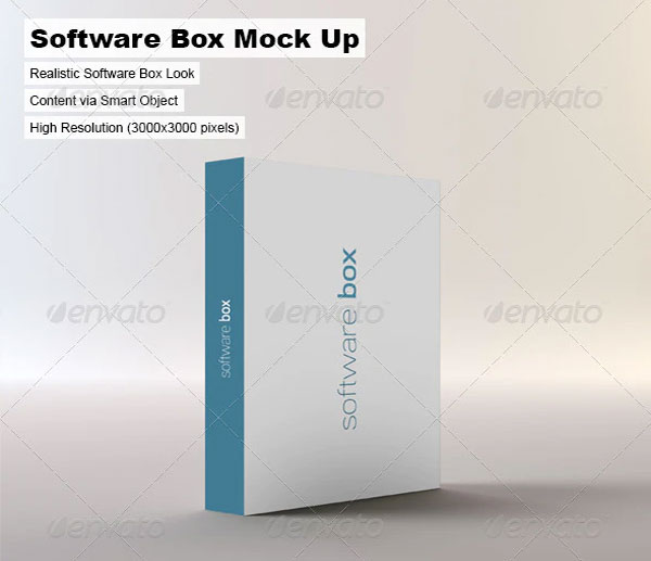 Realistic Software Box Mockup