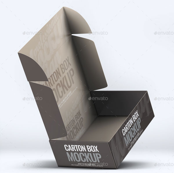 Carton Box PSD Mockup