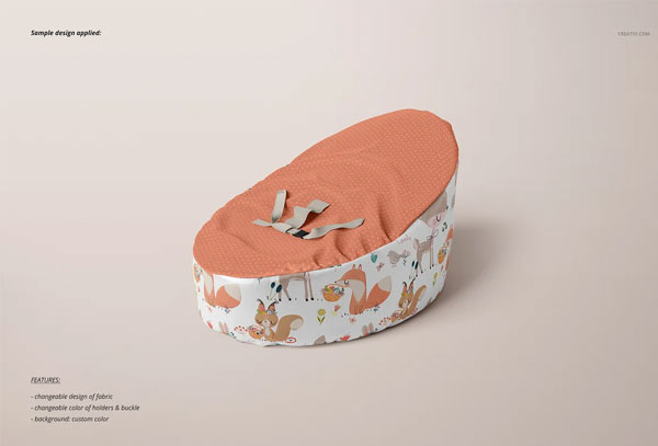 Baby Bean Bag Mockup Set