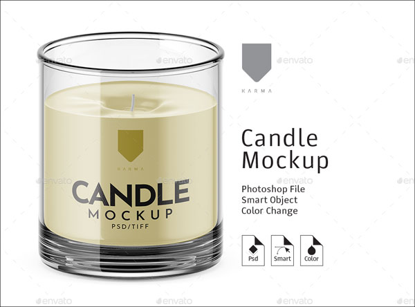 Realistic Candle Mockup
