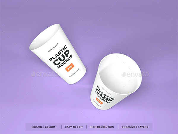 Plastic Cup Packaging Mockup