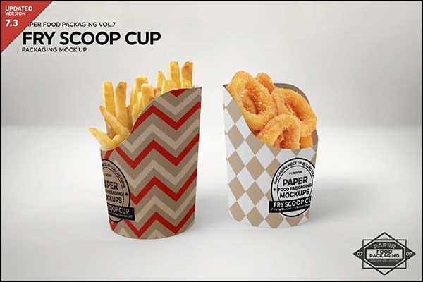 Paper Scoop Cup Packaging Mockup