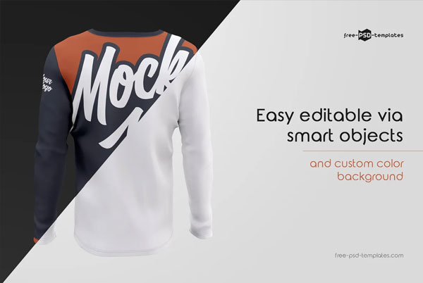 Mens Long T-Shirts MockUp Set