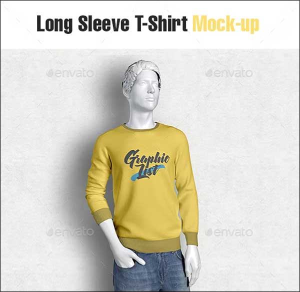 Simple Long Sleeve T-shirt Mockups