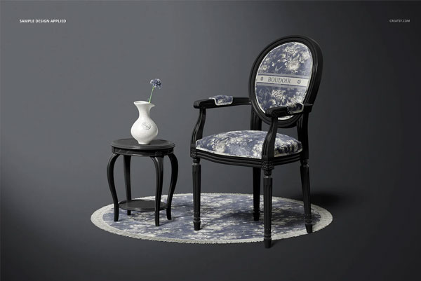 Louis XVI Medallion Armchair Mockup