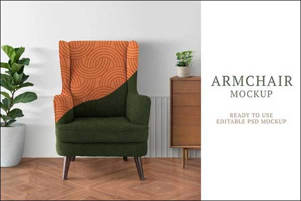 Free PSD Armchair Mockup Template