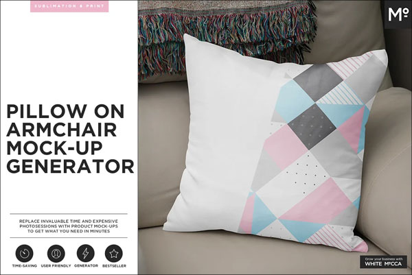 Pillow on Armchair Mock-up Generator