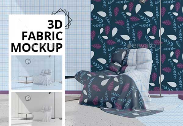 Armchair & Fabric Mockup Set