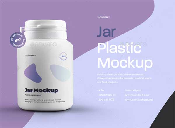 Mockups Jar For Pills or Capsules