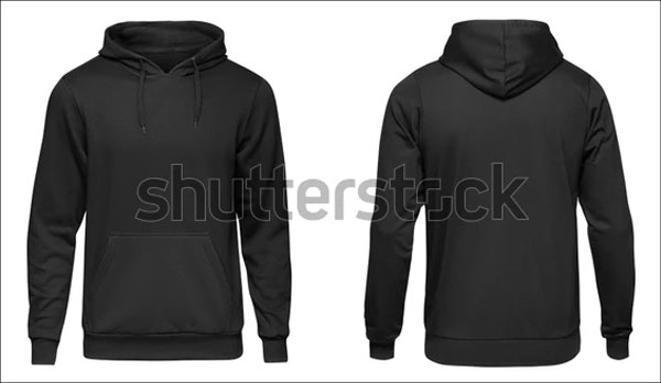 Blank Black Man Hoodie Mockups