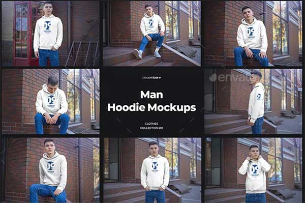 Mockups Hoodie on the Men