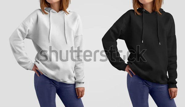 Two Colors Women Hoodie Mockups