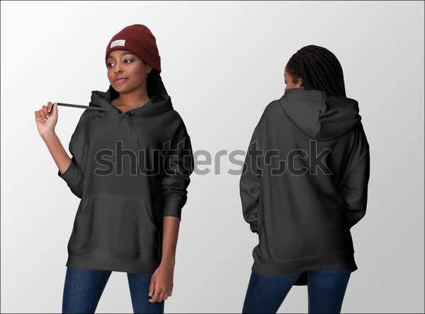 Black Women Hoodie Mockups